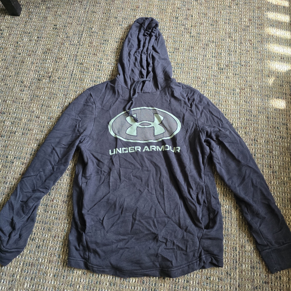 Under Armour Black Hoodie with Light Green Logo